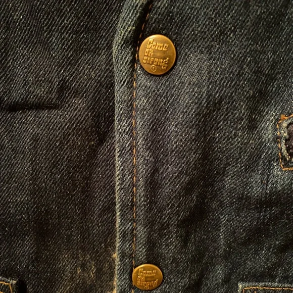 1970s faux shearling denim western vest - Picture 2 of 7